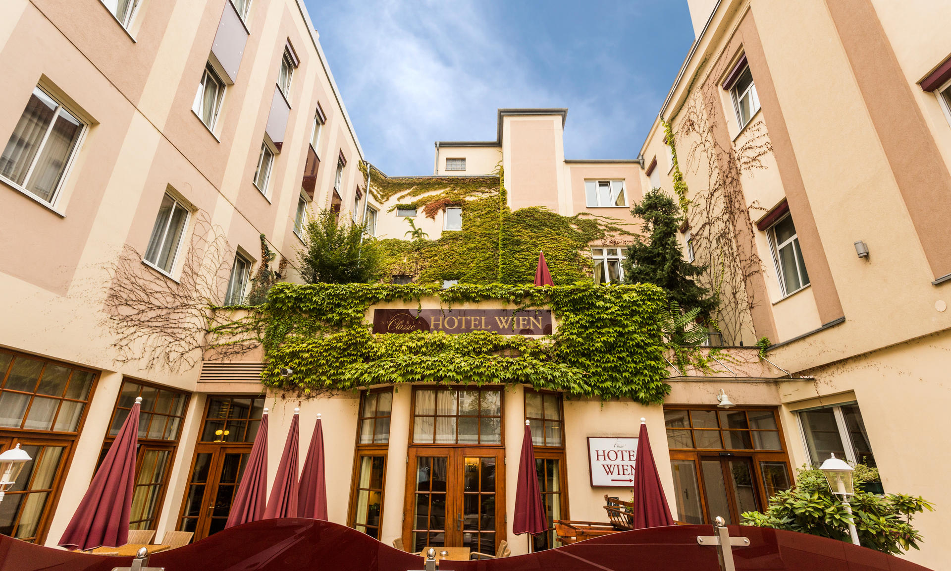The terrace of Austria Classic Hotel Wien