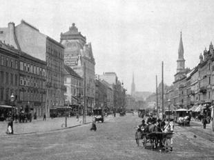 Die historische Praterstraße in Wien