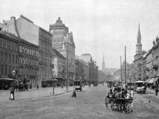 Die historische Praterstraße in Wien